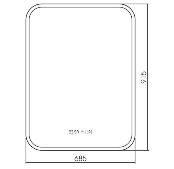 Зеркало (68,5х91,5) Silver Mirrors Stiv neo LED-00002399