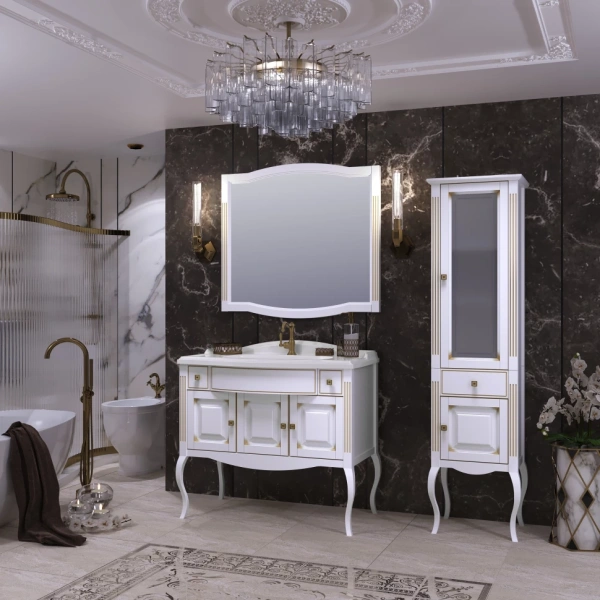 Пенал Opadiris Лаура, цвет белый с патиной, правый Z0000006524