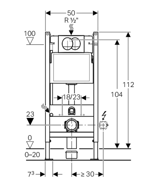 Унитаз Aquatek AQ1901-00 с инсталляцией Geberit Duofix Basic Delta 111.154.11.1