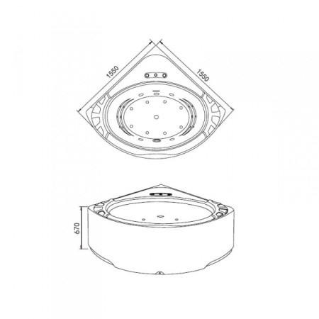 Гидромассажная ванна Gemy G9252