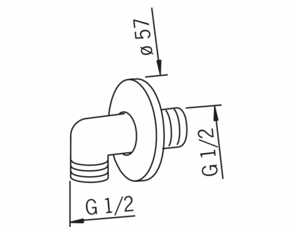 Угловое подключение для душа Oras 261998