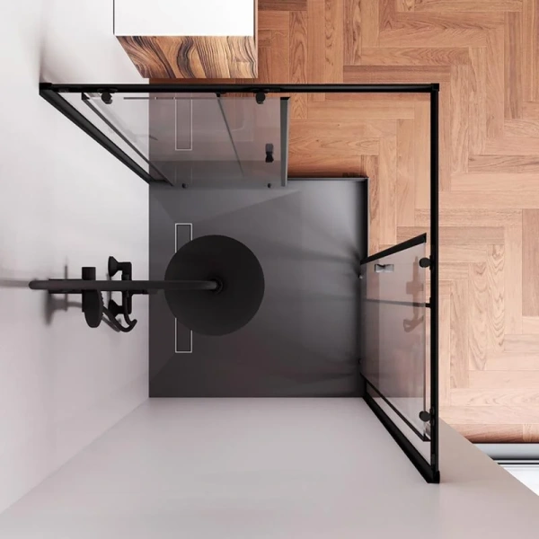 Душевой уголок (100х100) Am.Pm Sunny W87G-403-100100-BT черный матовый