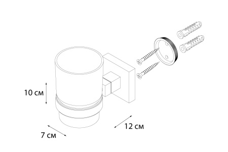 Держатель зубных щеток FIXSEN Metra одинарный FX-11106