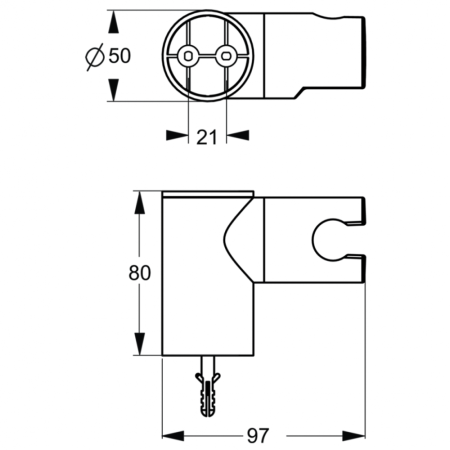Держатель для лейки Ideal Standard Idealrain B9468AA