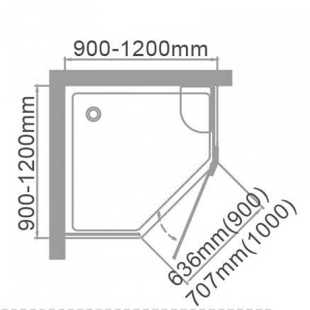 Душевой уголок Bravat Art BS090.6102AG