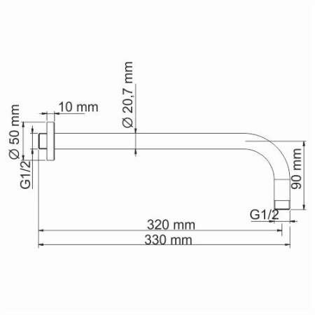 Душевой кронштейн WasserKRAFT A097