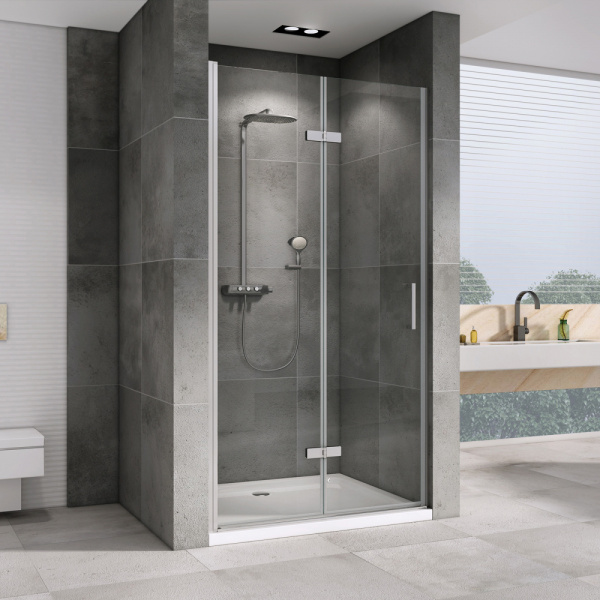 Душевая дверь (100х195) ABBER Zart AG08100P хром, складная