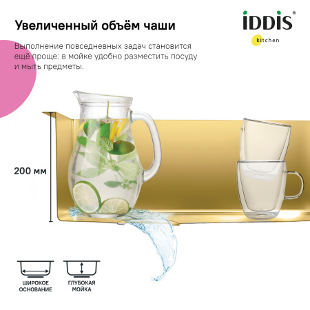 Мойка IDDIS 210*440 Edifice (EDI21B0i77)