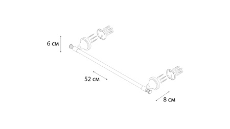 Полотенцедержатель Sofita Crystal SF-35001A 45 см