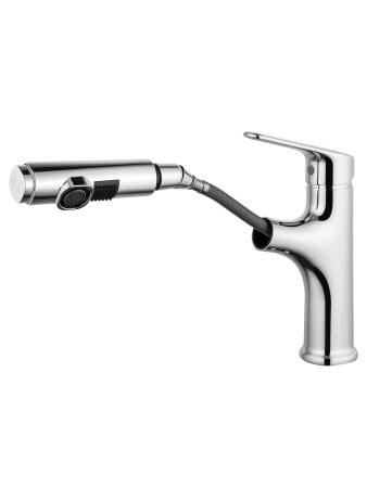 Смеситель для раковины с выдвижным изливом WONZON & WOGHAND, хром WW-AE4151-CR