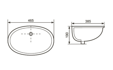 Раковина встраиваемая (46,5х38,5) Aquatek  AQ0181-00 