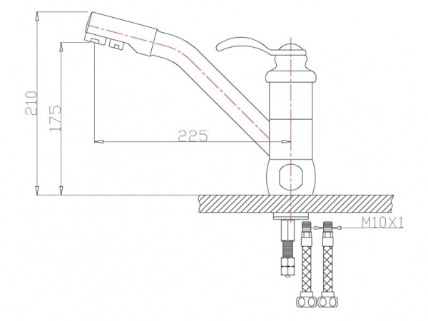 Смеситель для кухни с подключением к фильтру Zorg ZR 400 KF-47-BR Смеситель для кухни с подключением к фильтру Zorg ZR 400 KF-47-BR
