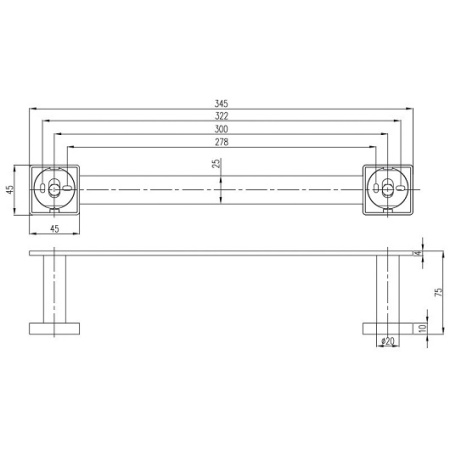 Полотенцедержатель Villeroy & Boch Elements-Striking TVA15200900061