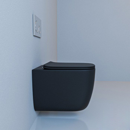 Подвесной безободковый унитаз с сиденьем микролифт beWash Schutz BKWHR102510