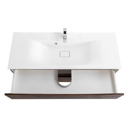Тумба  под раковину подвесная с двумя выкатными ящиками BelBagno MARINO-1100-2C-SO-RW-P Rovere Moro