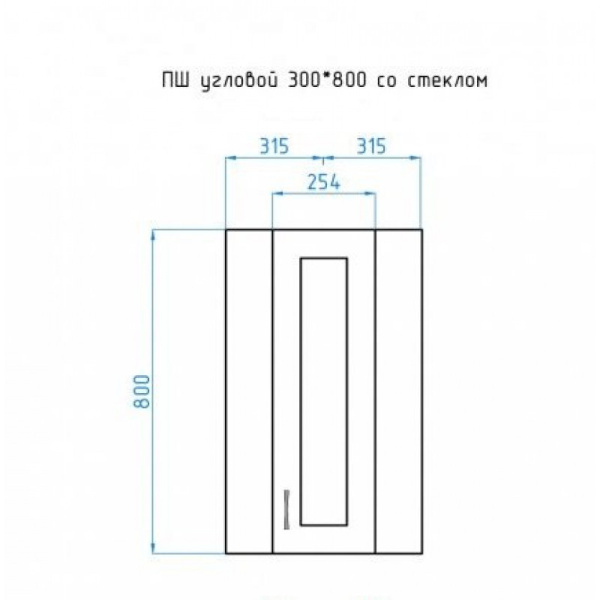 Шкаф подвесной Style Line Эко Стандарт 31,5 ЛС-00000134 белый