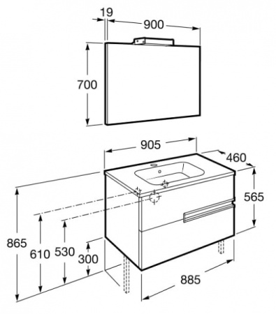 Комплект мебели Roca Victoria-N 855828155