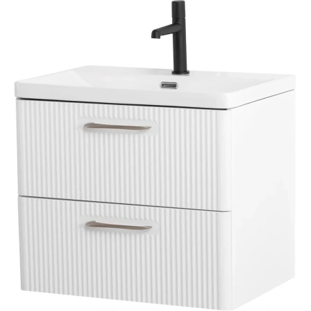 Тумба под раковину BelBagno Due DUE-600-2C-SO-BL-P без ручек, Bianco Lucido
