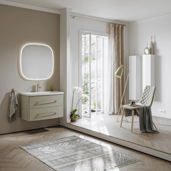 Тумба без раковины 80 см Aqwella Neringa NER0108SH шалфей зеленый матовый