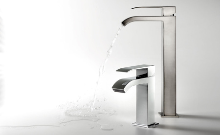 Смеситель для раковины с каскадным изливом TRES Cuadro 00610101