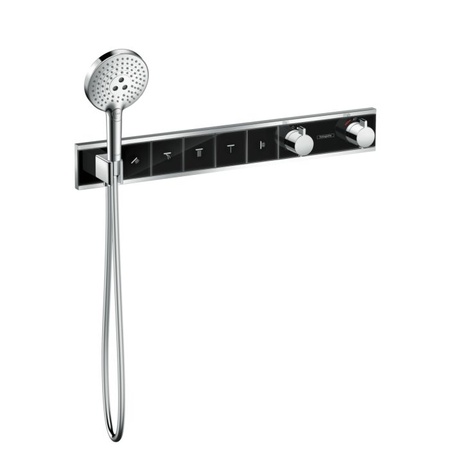 Термостат для душа на 5 потребителей Hansgrohe RainSelect 15358600 черный/хром