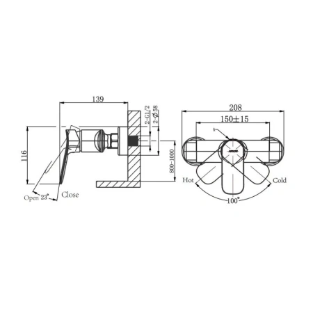  Смеситель для душа Arrow AG35ACP хром