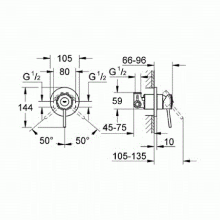 Гигиенический набор Grohe BauClassic 124901