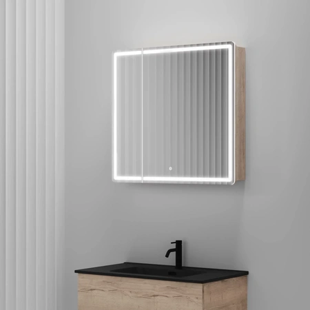Зеркало-шкаф с подсветкой (79х74) Sancos Mirror MI80EG