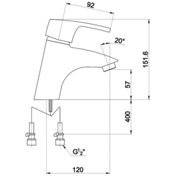 Смеситель для раковины Timo Beverly 0051F green