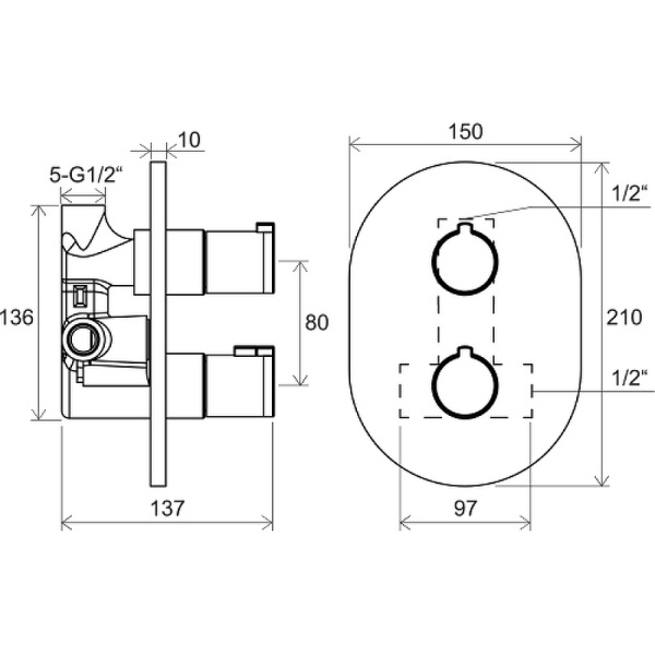 Смеситель для душа Ravak Chrome CR 064.00 X070095