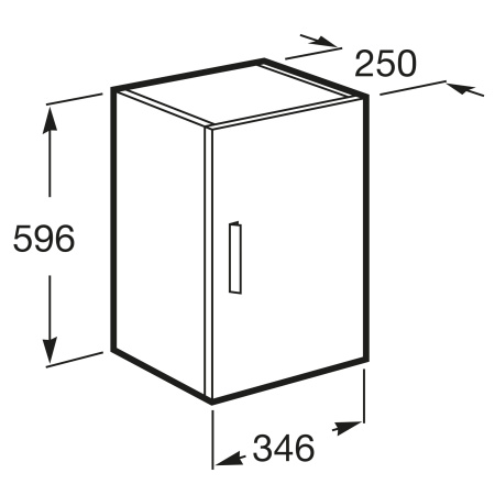 Шкаф навесной Roca Debba 60 венге ZRU9302711