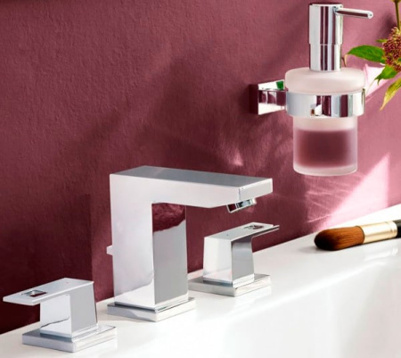 Смеситель для раковины на три отверстия, Grohe Eurocube 20351 000 (20351000) хром