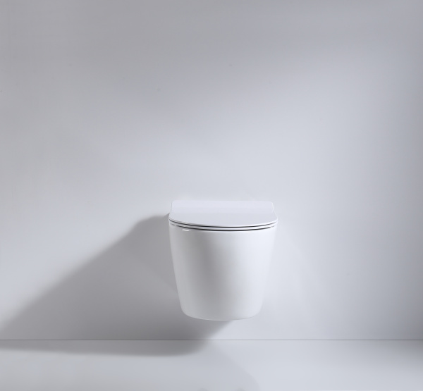 Подвесной безободковый унитаз с сиденьем микролифт beWash Minimal BKWHR003480