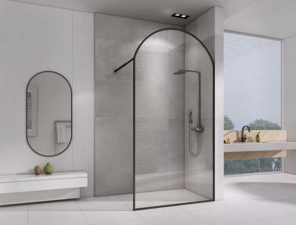 Душевая перегородка (120х230) ABBER Immer Offen AG64120BN8 черный