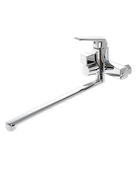 Смеситель для ванны однорычажный полимерный универсальный с душевым набором OneLife P02-218cr хром