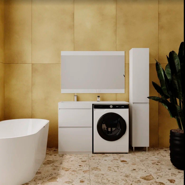 Тумба под стиральную машину напольная Style Line Даллас СС-00000388 белый