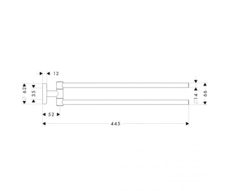 Держатель для полотенец HANSGROHE Logis 40512000