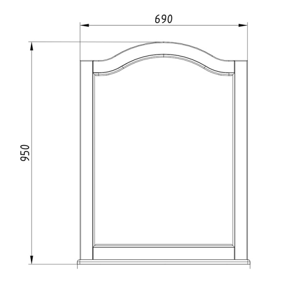 Зеркало (62х95)  ASB-Woodline Модерн 85 11232 (коричневый)