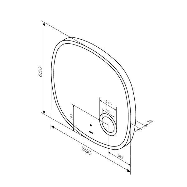Зеркало AM.PM Func 65 M8FMOX0653SA