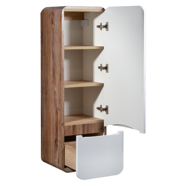 Пенал Runo Ницца 35 темное дерево белый правый  (00-00002130)