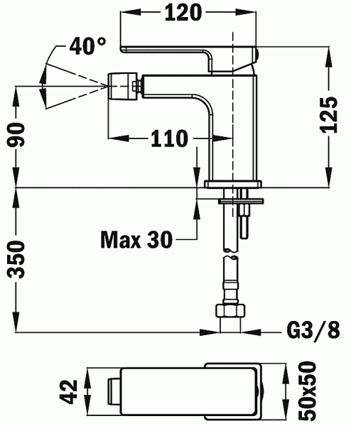 Смеситель для биде Teka Soller 856261200  хром