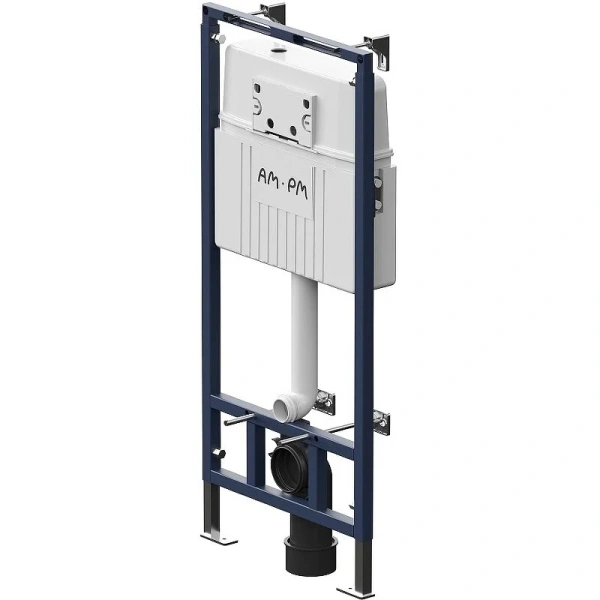 Комплект унитаза с инсталляцией Am.Pm Sense FlashClean IS110138.741701 с сиденьем микролифт, кнопка черный матовый