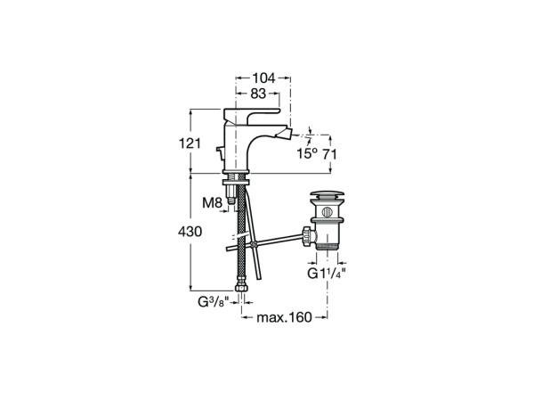 Смеситель для биде Roca L20  5A6A09C00
