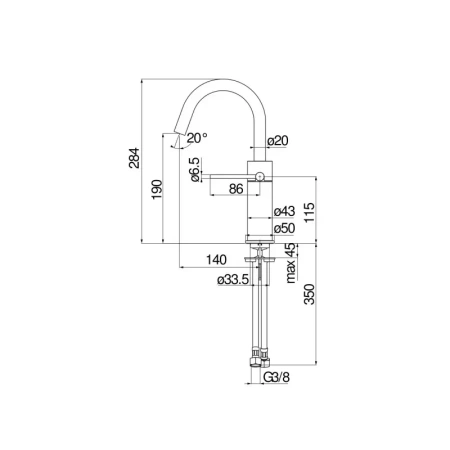 Смеситель для раковины Nobili Velis VE125138/3FLP