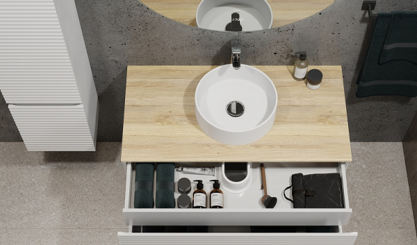 Тумба под раковину Jorno Cossety 100 Coss.01.100/P/W-DG/JR