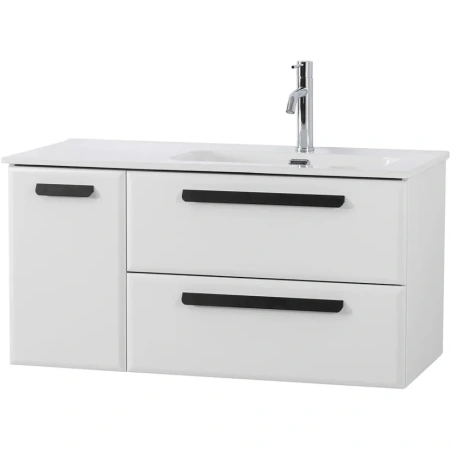 Тумба под раковину Cezares ECO-CER-N-1000-2C-1A-SO-BL-R Bianco Lucido без ручек