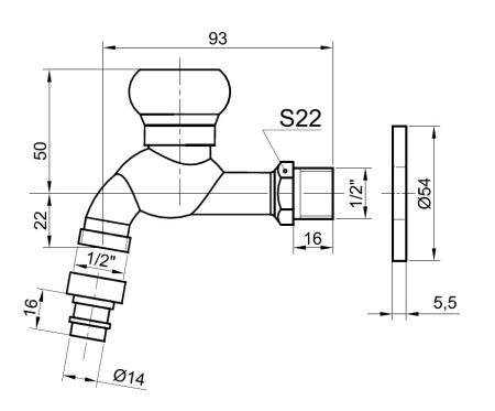 Сливной кран BRONZE DE LUXE 21982/2