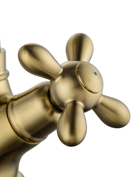 Смеситель для раковины WONZON & WOGHAND RETRO, брашированное золото WW-88139020-BG