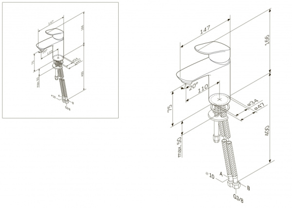 Смеситель для раковины AM PM Like F8093032