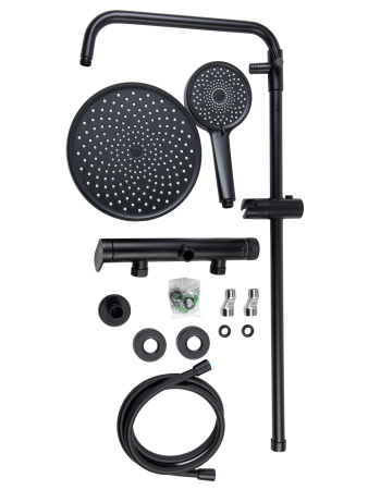 Душевая система с однорычажным смесителем для душа AGGER Sweet A2791244 черный матовый